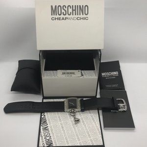 Moschino Watch, Black with Silver, Water Resistant